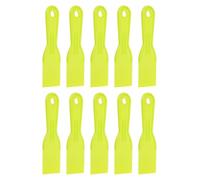 sourcing map 10 espátulas de plástico flexible de 5 cm de ancho, herramienta de raspador de pintura para pegar yeso, esparcir pintura, arañar la pared, color amarillo