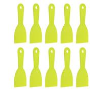 sourcing map 10 espátulas de plástico flexible de 7,6 cm de ancho, herramienta de raspador de pintura para pegar yeso, esparcir pintura, arañar la pared, color amarillo