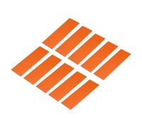 sourcing map 10 forros para mango de cuchillo de 6 x 2 x 0.04 pulgadas, hojas espaciadoras G10, material para balanzas de cuchillos, losas para hacer herramientas, color naranja y amarillo