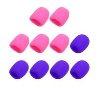 sourcing map 10 fundas de espuma para micrófono, 40 mm / 1.57in de diámetro interior, 10 mm / 0.39in de grosor, cubierta de espuma para la mayoría de micrófonos de mano, rosa, morado