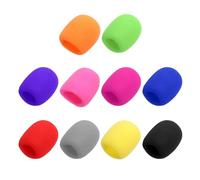 sourcing map 10 fundas de espuma para micrófono, 40 mm de diámetro interior, 10 mm de grosor, cubierta de espuma para la mayoría de micrófonos de mano, multicolor
