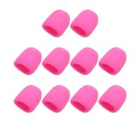sourcing map 10 fundas de espuma para micrófono, 40 mm de diámetro interior, 10 mm de grosor, cubierta de espuma para la mayoría de micrófonos de mano, color rosa