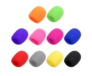 sourcing map 10 fundas de espuma para micrófono, 40 mm de diámetro interior, 10 mm de grosor, cubierta de espuma para la mayoría de micrófonos de mano, multicolor