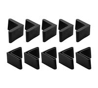 sourcing map - 10 Fundas de Goma en Forma de L para Muebles, ángulo de Hierro, 40 mm x 40 mm, Color Negro