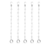 sourcing map 10 hebras de guirnalda de cristal acrílico, cuentas de cristal transparente, cadena de cuentas de repuesto para decoración de boda, joyería de manualidades (0,3 m)