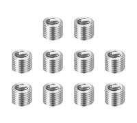 sourcing map 10 insertos de reparación de roscas de alambre M1.6 x 0.35 x 2.5D (4 mm) métrico de acero inoxidable 304H helicoidal helicoidal para reparaciones automotrices