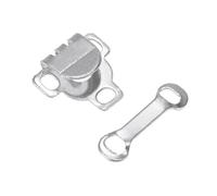 sourcing map 10 Juegos Costura Ganchos y Ojos Cierre Juego Cobre, para Sujetador Pantalones Falda Costura Bricolaje Fácil de Coser, Plateado Tono