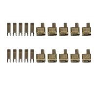 sourcing map 10 Juegos Cremallera Reparación Kits, #10 Retenedores Caja y Inserción Pasadores, Metal Cierre Deslizaderas para Bolsos Abrigos Abiertas Cremalleras Reemplazo, Bronce Tono