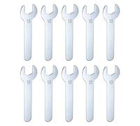 sourcing map 10 llaves pequeñas de extremo abierto de 13 x 87 x 2 mm, llave métrica en forma de U, llave de galvanización de cabeza plana superfina para reparación de automóviles y montaje de muebles