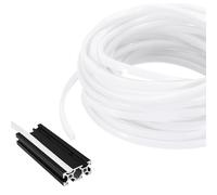 sourcing map 10 m / 32.8 pies de extrusión de aluminio con ranura en U, sello plano, tira de protección contra el polvo inserto para ranura de 8 mm 3030, impresora 3D de perfil de aluminio serie 4040