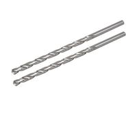 sourcing map 10 mm De Diámetro De 250 mm De Largo HSS taladro metal Helicoidal De Mango Redondo Recto De Herramienta De Perforación 2Pcs