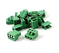 sourcing map ® 10 Pares Bloque de terminales enchufables Conector 300V 10A 3P 5,08 mm Tornillo