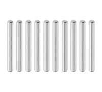 sourcing map 10 pasadores cilíndricos de acero inoxidable 316L de 5 mm x 45 mm, soporte de estante, clavijas de metal para estantes, tono plateado