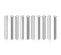sourcing map 10 pasadores cilíndricos de acero inoxidable 316L de 8 mm x 50 mm, para soporte de estante, pasadores de sujeción de barra de metal, color plateado