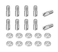 sourcing map 10 pasadores cilíndricos ranurados, M2,5 x 6 mm, acero inoxidable 304, rosca externa, tornillo ranurado con tuerca para instalación de muebles de gabinete (GB878)