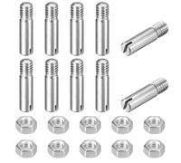 sourcing map 10 pasadores cilíndricos ranurados, M4 x 16 mm, acero inoxidable 304, rosca externa, tornillo ranurado con tuerca para instalación de muebles de gabinete (GB878)