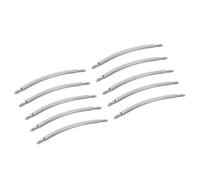 sourcing map 10 pasadores de correa de reloj de 26 mm, pasador de resorte curvado, 1,3 mm de diámetro, acero inoxidable, kit de reparación de eslabones de doble brida para pulsera de reloj