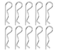 sourcing map 10 pasadores de enganche M2,5 x 50 mm, pasadores de acero inoxidable, clips de retención de resorte para bloqueo de remolque, cortacéspedes, camiones, caravanas, maquinaria, sistemas de