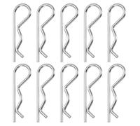 sourcing map 10 pasadores de enganche M3 x 65 mm, pasadores de acero inoxidable, clips de retención de resorte para bloqueo de remolque, cortacéspedes, camiones, caravanas, maquinaria, sistemas de