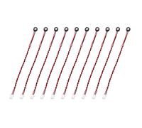 sourcing map 10 pastillas de condensador de micrófono electret, mini condensador electret de 4 mm de diámetro con cables de 80 mm, 58 dB para audio, color negro