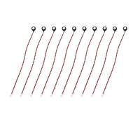 sourcing map 10 pastillas de condensador de micrófono electret, mini condensador electret de 6 mm de diámetro con cables de 120 mm, 60 dB para audio, color negro