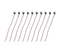 sourcing map 10 pastillas de condensador de micrófono electret, mini condensador electret de 6 mm de diámetro con cables de 120 mm, 50 dB para audio, color negro