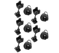 sourcing map 10 pcs 5N-4 Cable Redondo Arandela De Alivio De Tensión Arbusto 11 mm De Diámetro Negro