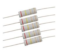 sourcing map 10 Pcs 5W 700V Cable axial de 2,4 Ohm Resistencias de película de óxido metálico