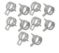 sourcing map 10 Pcs Abrazadera De Resorte De 12 mm Tipo De Banda Elástica Acción Del Tubo Flexible De Combustible Con Aire A Baja Presión Pinza Clip