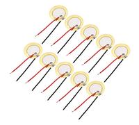 sourcing map 10 Pcs Discos Piezo 20mm Pastilla acústica de Transductor Micrófono Activador CBG Guitarra