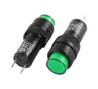 sourcing map 10 pcs Luz Lámpara piloto AC220V 9mm señal indicadora de neón verde