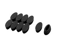 sourcing map Patas de Silla de Mesa, Tapas de Inserción de Tubo Ovalado de Plástico, 20x39mm, 10 Piezas Negro