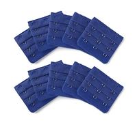 sourcing map 10 Pcs Sujetador Ajustable Mujeres 3 s De 3 Ganchos Correa De Hebilla Ropa Interior Extensor - Azul