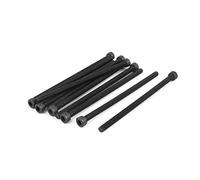 sourcing map 10 Pcs Tornillos de cabeza cilíndrica M5x100mm negro