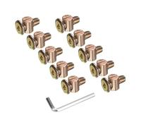 sourcing map 10 pernos para marco de cama, tornillos de cabeza hexagonal M8 x 20 mm, tornillos con tuercas de barril kit de repuesto y llave hexagonal M5 para muebles, camas, sillas