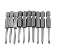 sourcing map 10 Piezas 1/4" Hexagonal 50mm Longitud 2,5mm Phillips PH0 Magnéticas Destornillador brocass