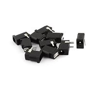 sourcing map 10 piezas 3 pin PCB soporte de 3,5 x 1,3 mm Fuente de alimentación de corriente con conector Jack hembra conector