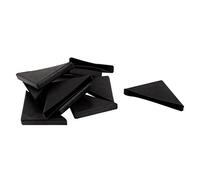 sourcing map 10 Piezas 8mm x 75mm Plástico Negro Empotrada Muebles Protectores De La Esquina
