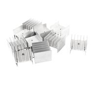 sourcing map 10 Piezas Aluminio Aleta De Enfriamiento del Disipador De Calor 30mm x 30mm X 25mm para IC MOSFET