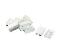 sourcing map 10 Piezas Bricolaje Proyecto 25 x 15x 10mm TO-220 Transistores Aluminio Calor Avellanador