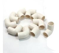sourcing map 10 piezas de 16 mm de diámetro interior conectores de 90 grados de tubería pvc codo blancas