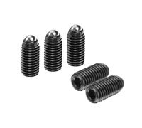 sourcing map 10 piezas de émbolo de bola de rosca de tornillo M14 x 30 mm, acero de alto carbono, hexagonal, bola de émbolo de resorte para herramientas neumáticas de lubricación, color negro