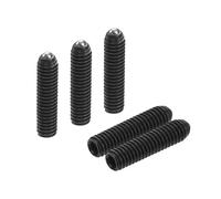 sourcing map 10 piezas de émbolo de bola de rosca de tornillo M4 x 16 mm de acero de alto carbono hexagonal para herramientas neumáticas de lubricación, color negro