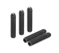 sourcing map 10 piezas de émbolo de bola de rosca de tornillo M8 x 40 mm, acero de alto carbono, hexagonal, bola de émbolo de resorte para herramientas neumáticas de lubricación, color negro