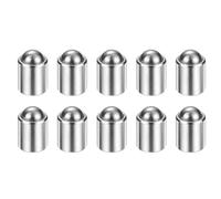 sourcing map 10 piezas de émbolos de resorte de punta de bola de 8 x 9 mm, elasticidad 26N, acero inoxidable, cuentas de posicionamiento sin paso, pestillo de bola para puerta, armario, dispositivos