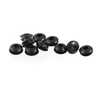 sourcing map 10 piezas de goma protectora de alambre de 3 mm arandelas laterales dobles