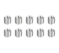 sourcing map 10 piezas de insertos de reparación de roscas M4 x 0,7 macho a M2 x 0,4 rosca hembra de 4 mm de largo, tuercas reductoras de acero inoxidable métricas autorroscantes, reductor roscado