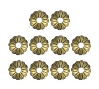 sourcing map 10 piezas de placa trasera para pomo de gabinete, tambor de 1 pulgada en forma de ciruela, arandelas de latón para decoración clásica de muebles para gabinetes, cajones, puertas de