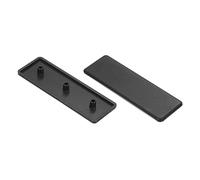 sourcing map 10 Piezas de Tapa de Extremo de Extrusión de Aluminio Rectangular de Plástico Estándar, Negro, 120X40mm, para Carros, Estanterías de Acuario y Almacenamiento