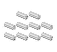 sourcing map 10 Piezas Espaciador de Aluminio de 5 mm Diámetro Interior 10 mm Diámetro Exterior 30 mm de Longitud Acabado Liso Espaciador Redondo para Tornillos Pernos y Barras M5